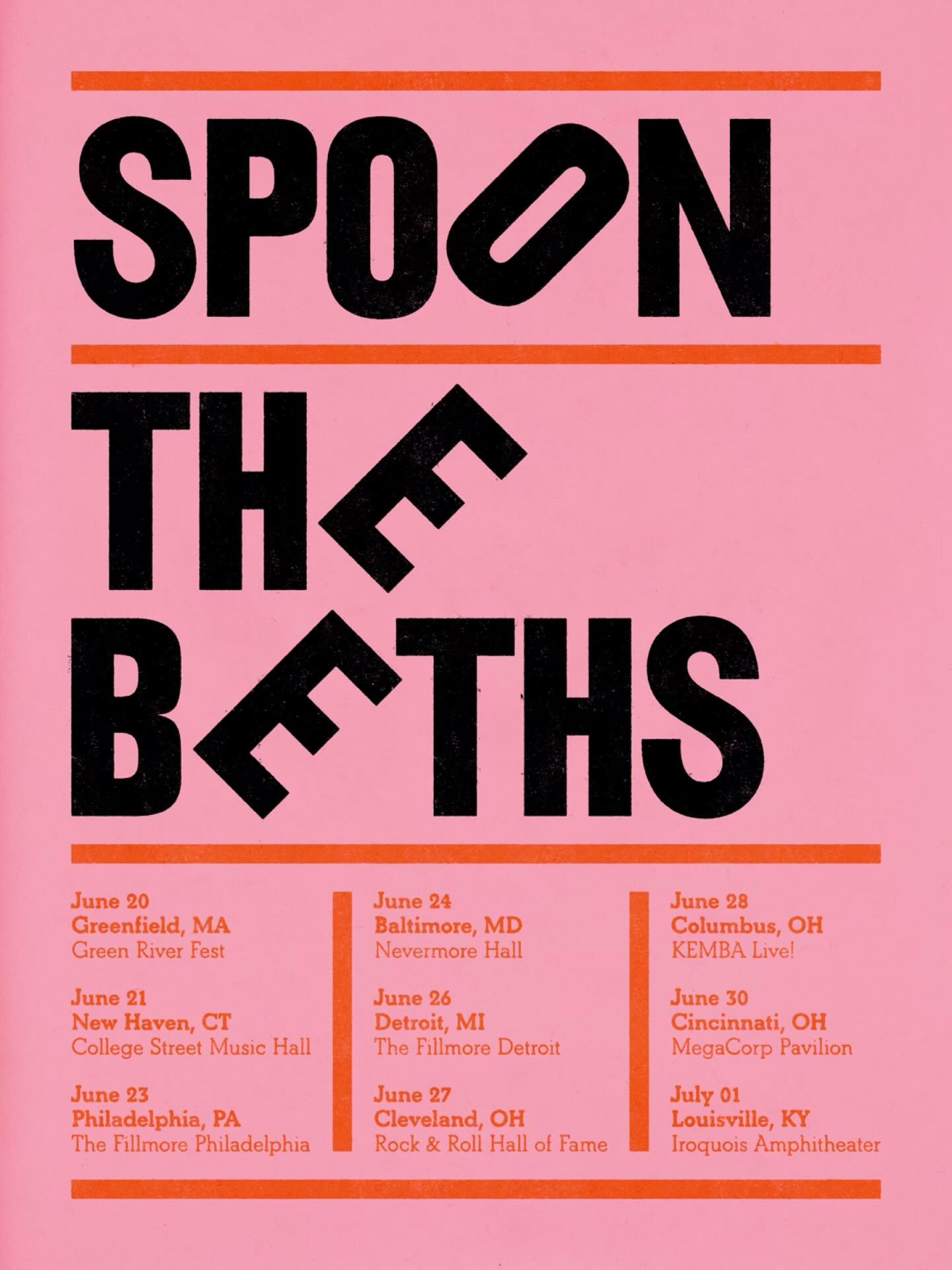 Spoon Tour Poster 2026